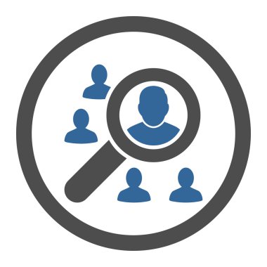 Pazarlama düz kobalt ve gri renkler yuvarlak vektör simgesi