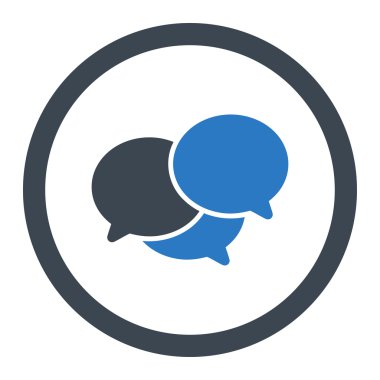 Webinar düz düz mavi renk vektör simge yuvarlak