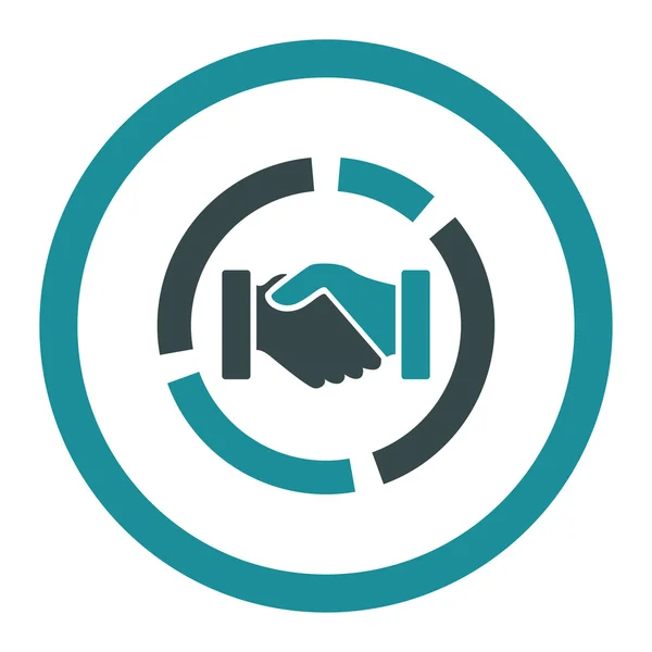 Edinim diyagramı düz yumuşak mavi renkler yuvarlak vektör simgesi