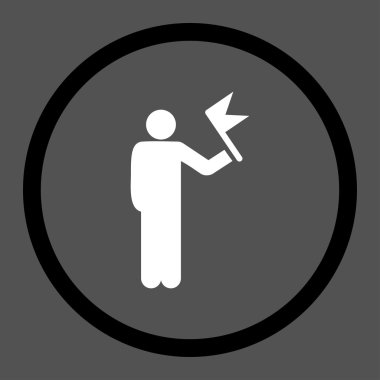 bayrak simgesi olan adam