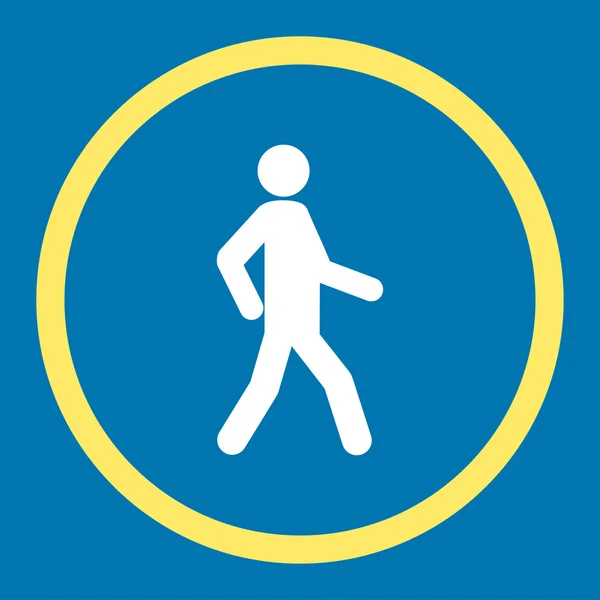 Wandelen platte pictogram — Stockvector