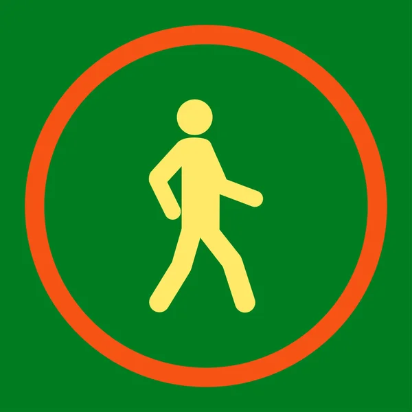 Walking Flat Icono — Vector de stock
