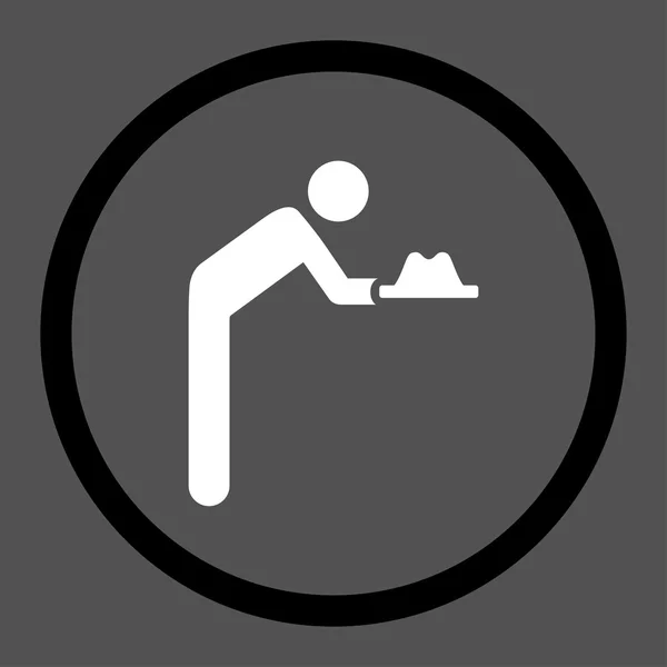 Dienstknecht platte pictogram — Stockvector