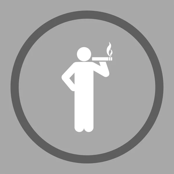 Ícone plano para fumar — Vetor de Stock