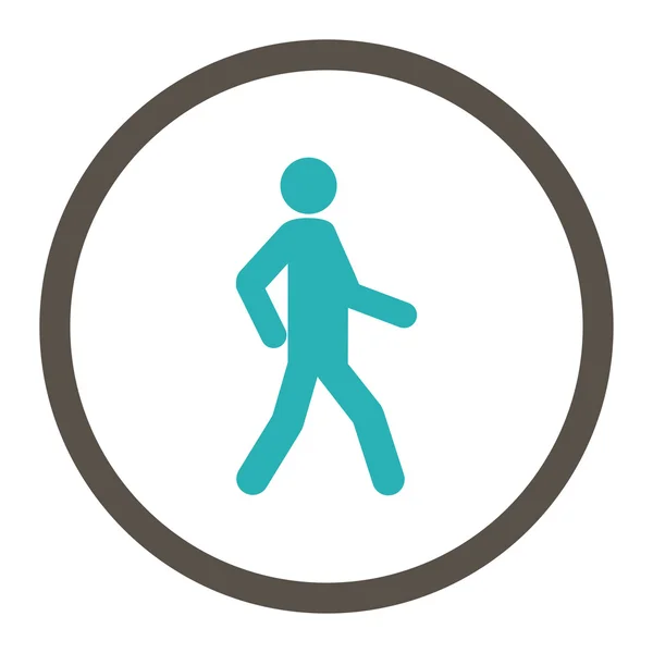 Walking Flat Icono — Vector de stock