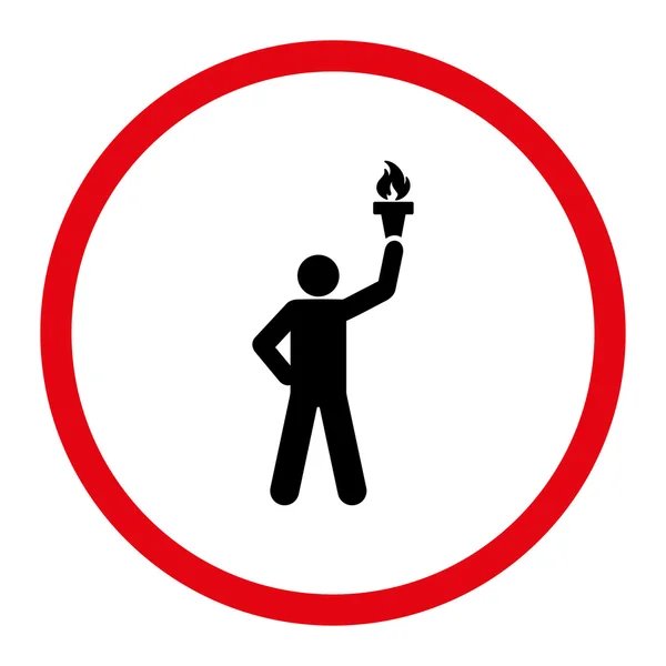 Pictogram van de fakkel van de vrijheid — Stockvector