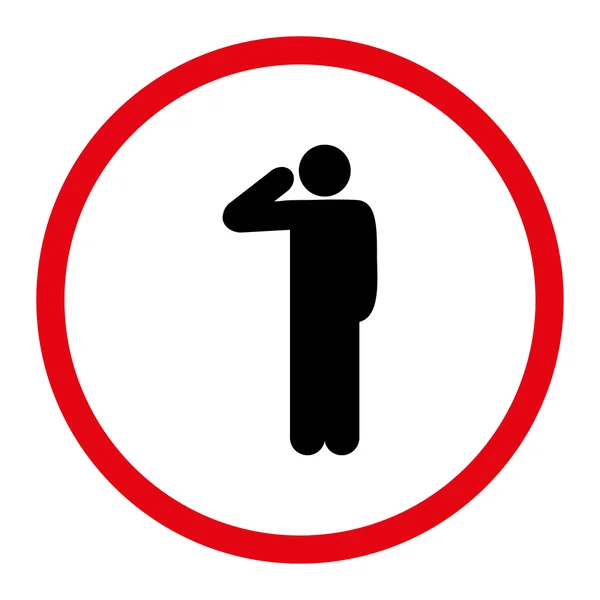 Salute Icône plate — Image vectorielle