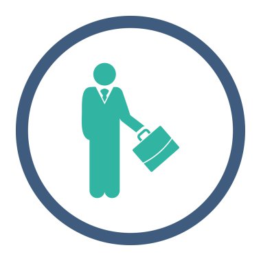 İşadamı Düz Simge