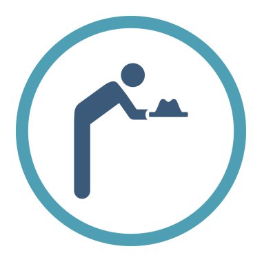 Hizmetçi düz simgesi