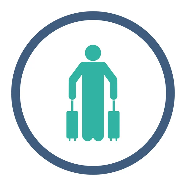 Ikon bagasi penumpang - Stok Vektor