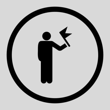 bayrak simgesi olan adam