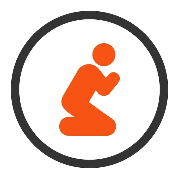 Pray Flat Icon — Stock Photo, Image