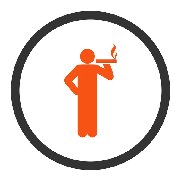 Курение плоская икона — стоковое фото