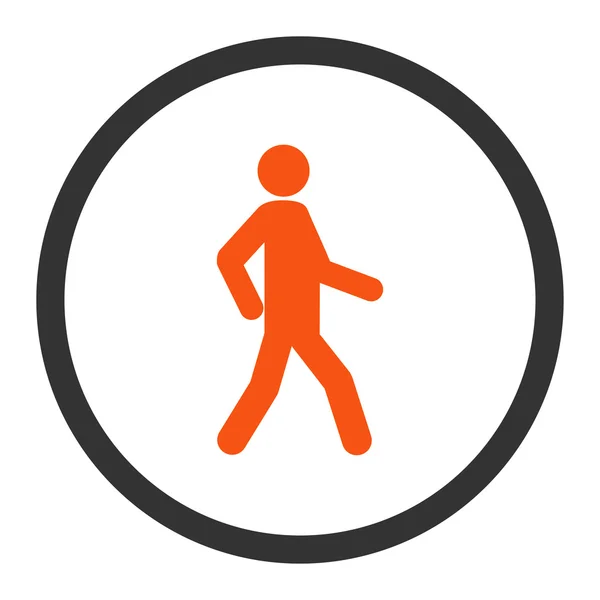 Walking Flat Icono — Foto de Stock