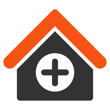 Hastane düz simgesi