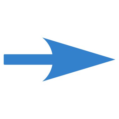 Ok ekseni X düz kobalt rengi simgesini