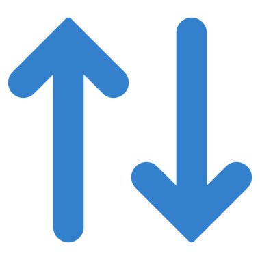 Dikey düz kobalt renk simgesi ters çevir