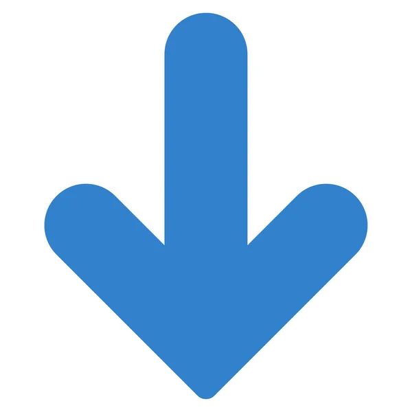 Arrow Down flat cobalt color icon — Stock Photo, Image