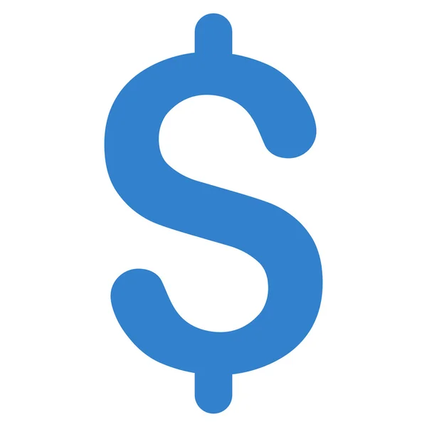 Dollar flat cobalt color icon — Stock Photo, Image