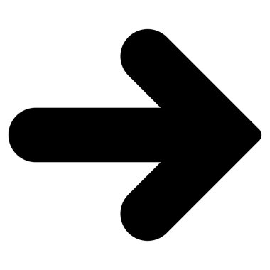 Arrow Right flat black color icon