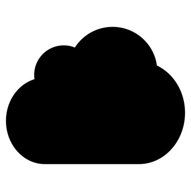 Cloud flat black color icon