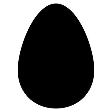 Egg flat black color icon