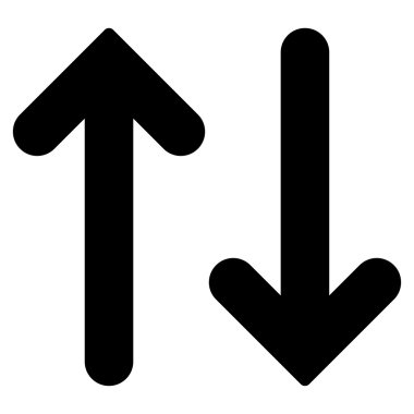 Flip Vertical flat black color icon