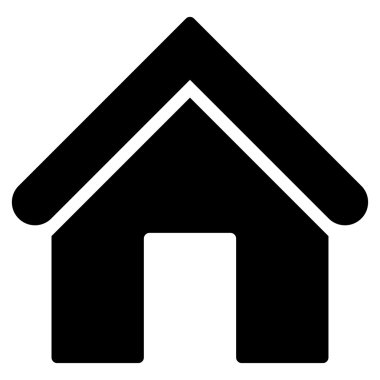 Home flat black color icon