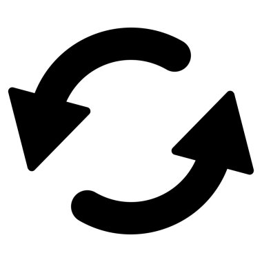 Refresh Ccw flat black color icon