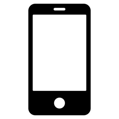 Smartphone flat black color icon