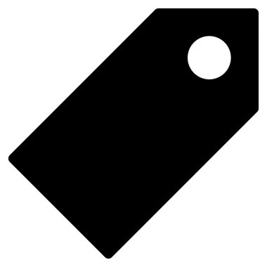 Tag flat black color icon