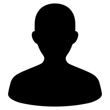 User flat black color icon