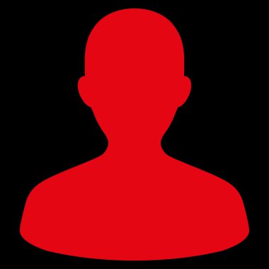User flat red color icon