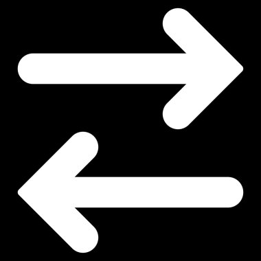 Yatay düz beyaz renk simgesi ters çevir