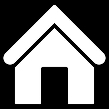 Ev düz beyaz renk simgesini