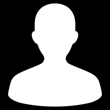 Kullanıcı düz beyaz renk simgesi