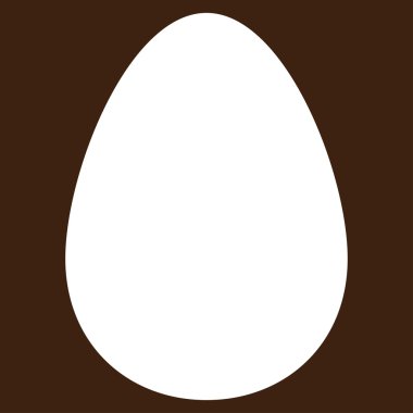 Yumurta düz beyaz renk simgesi