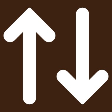 Dikey düz beyaz renk simgesi ters çevir