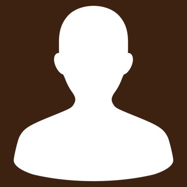 Kullanıcı düz beyaz renk simgesi