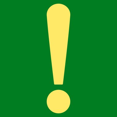 Ünlem işareti simgesi sarı renk düz