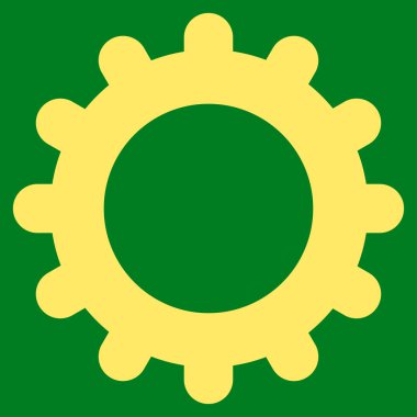 Vites düz sarı renk simgesi