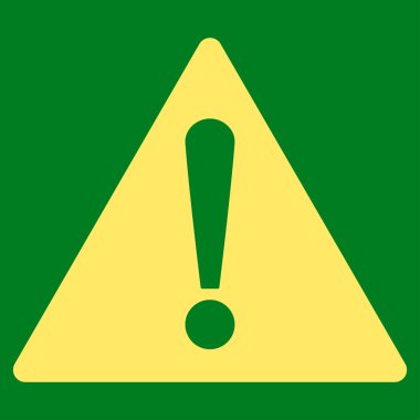 Uyarı düz sarı renk simgesi