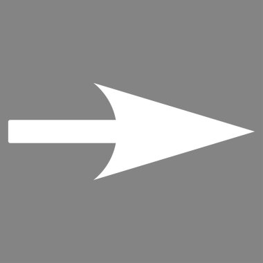 Ok ekseni X düz beyaz renk simgesi