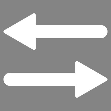 Oklar Exchange yatay düz beyaz renk simgesi