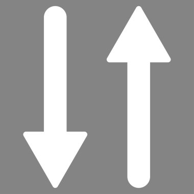 Oklar Exchange dikey düz beyaz renk simgesi