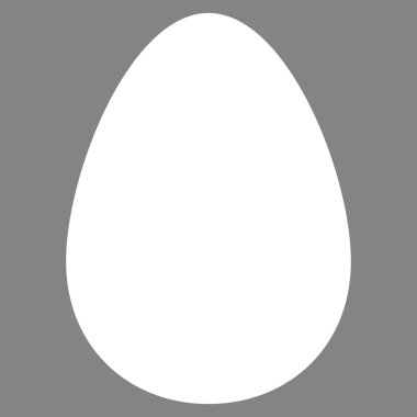 Yumurta düz beyaz renk simgesi