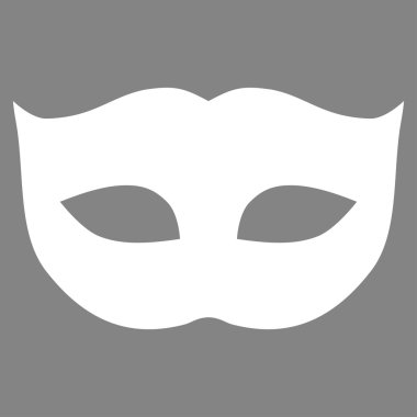 Gizlilik maskesi düz beyaz renk simgesi