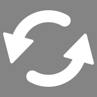 CCW düz beyaz renkli simge Yenile