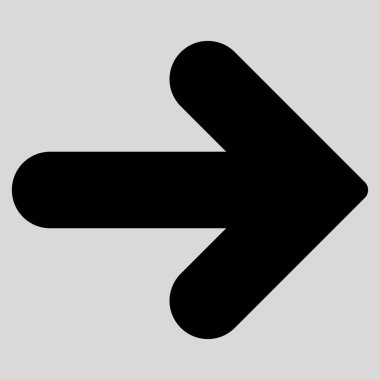 Arrow Right flat black color icon