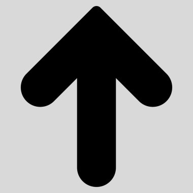 Arrow Up flat black color icon